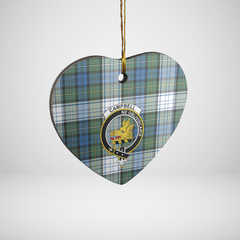 Clan Campbell Dress Ancient Tartan Crest Heart Ceramic Ornament UC93 Campbell Dress Ancient Tartan Tartan Christmas   