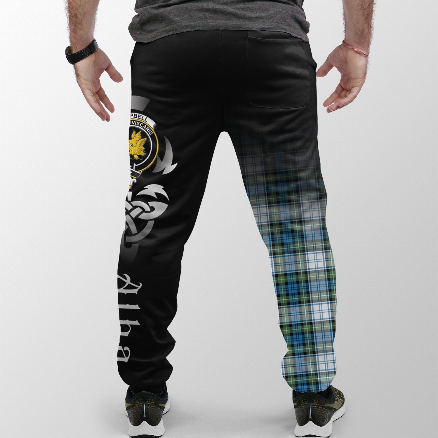 Clan Campbell Dress Ancient Tartan Crest Jogger Sweatpants  Alba Celtic Style NY51 Clan Campbell Tartan Today   