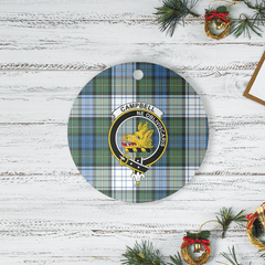 Clan Campbell Dress Ancient Tartan Crest Round Ceramic Ornament SU33 Campbell Dress Ancient Tartan Tartan Christmas   