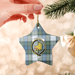 Clan Campbell Dress Ancient Tartan Crest Star Ceramic Ornament ZY56 Campbell Dress Ancient Tartan Tartan Christmas   