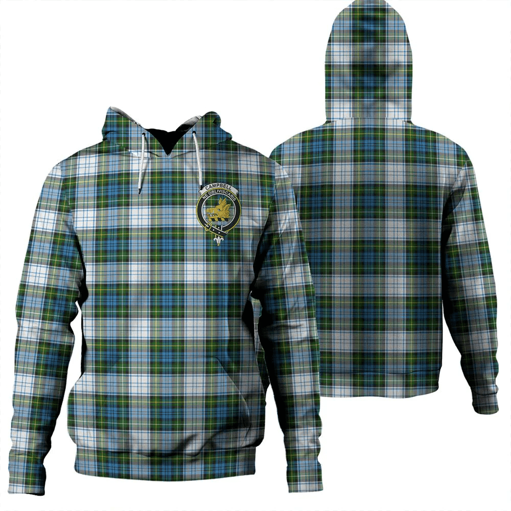 Clan Campbell Dress Ancient Tartan Hoodie Crest JV4IKIFD-1 Campbell Dress Ancient Tartan Hoodies   