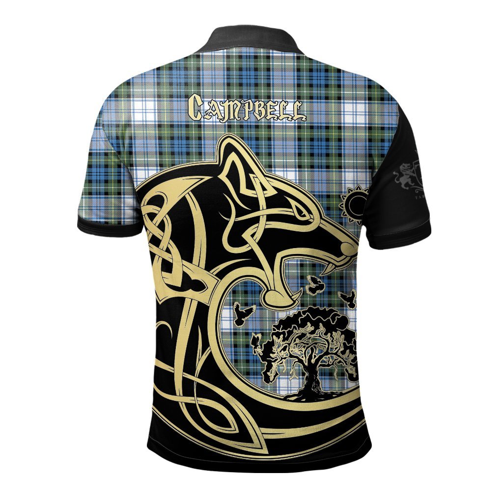 Clan Campbell Dress Ancient Tartan Polo Shirt Viking Wolf JI43 Campbell Dress Ancient Tartan Tartan Polo   