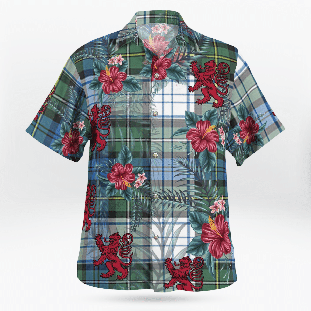 Clan Campbell Dress Ancient Tartan Scottish Lion Hawaiian Shirt OE95 Campbell Dress Ancient Tartan Tartan Hawaii Shirt   