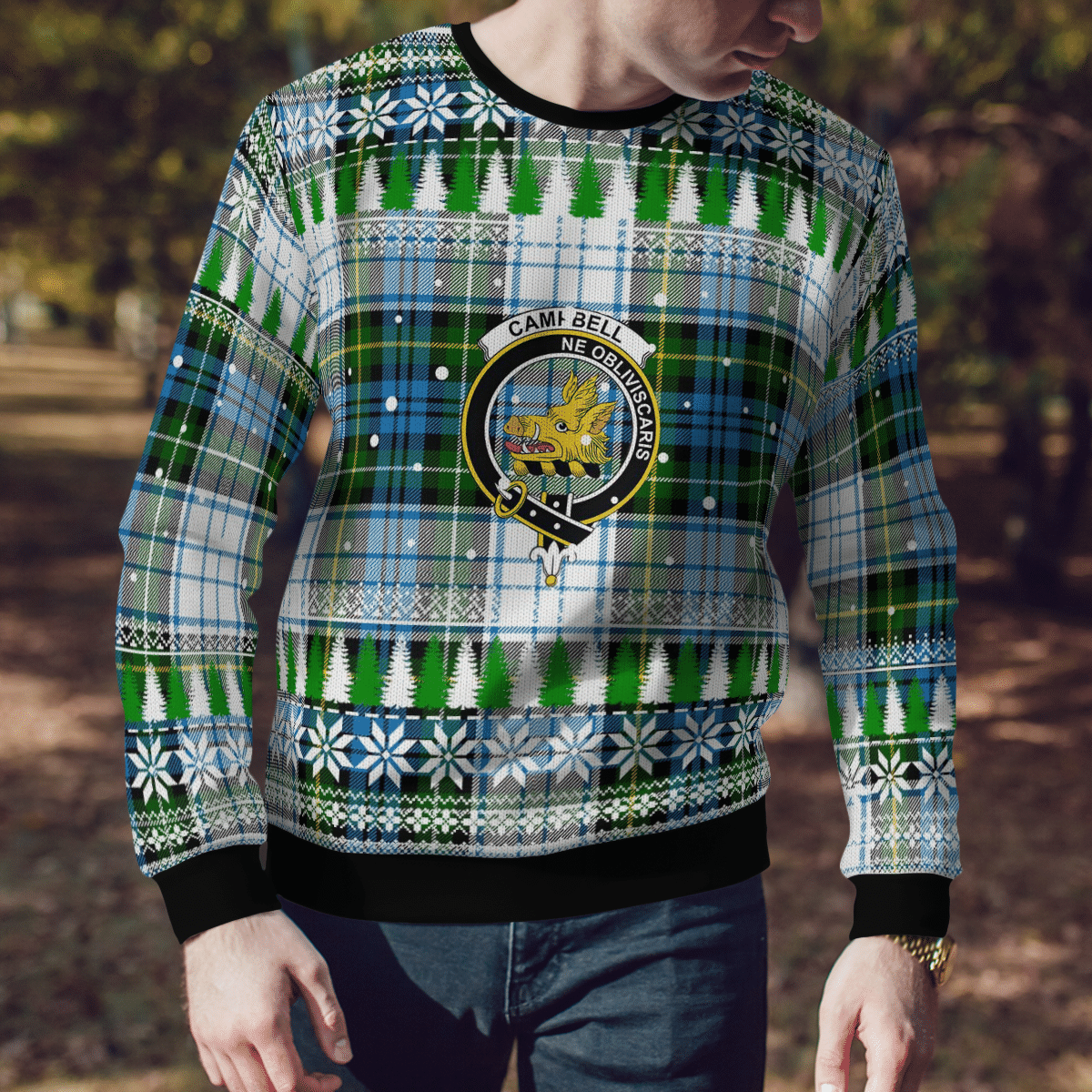 Clan Campbell Dress Crest Tartan Christmas Ugly Sweater IV45 Campbell Dress Crest Tartan Tartan Ugly Sweater   