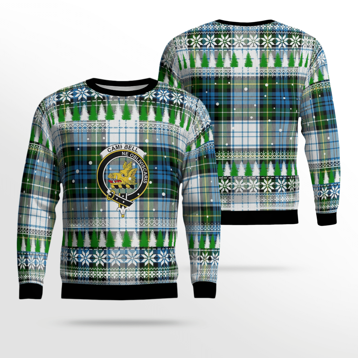 Clan Campbell Dress Crest Tartan Christmas Ugly Sweater IV45 Campbell Dress Crest Tartan Tartan Ugly Sweater   