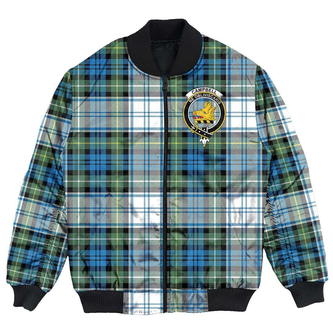 Clan Campbell Dress Tartan Crest Bomber Jacket UH72 Campbell Dress Tartan Tartan Bomber Jacket   