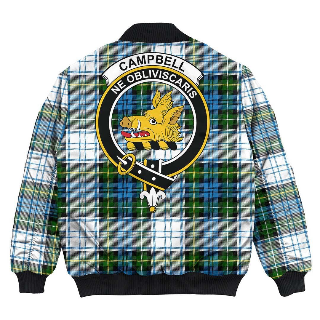 Clan Campbell Dress Tartan Crest Bomber Jacket UH72 Campbell Dress Tartan Tartan Bomber Jacket   