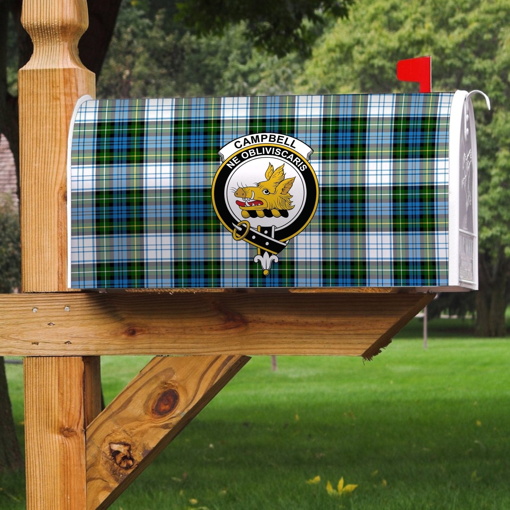 Clan Campbell Dress Tartan Crest Mailbox MU71 Clan Campbell Tartan Today   