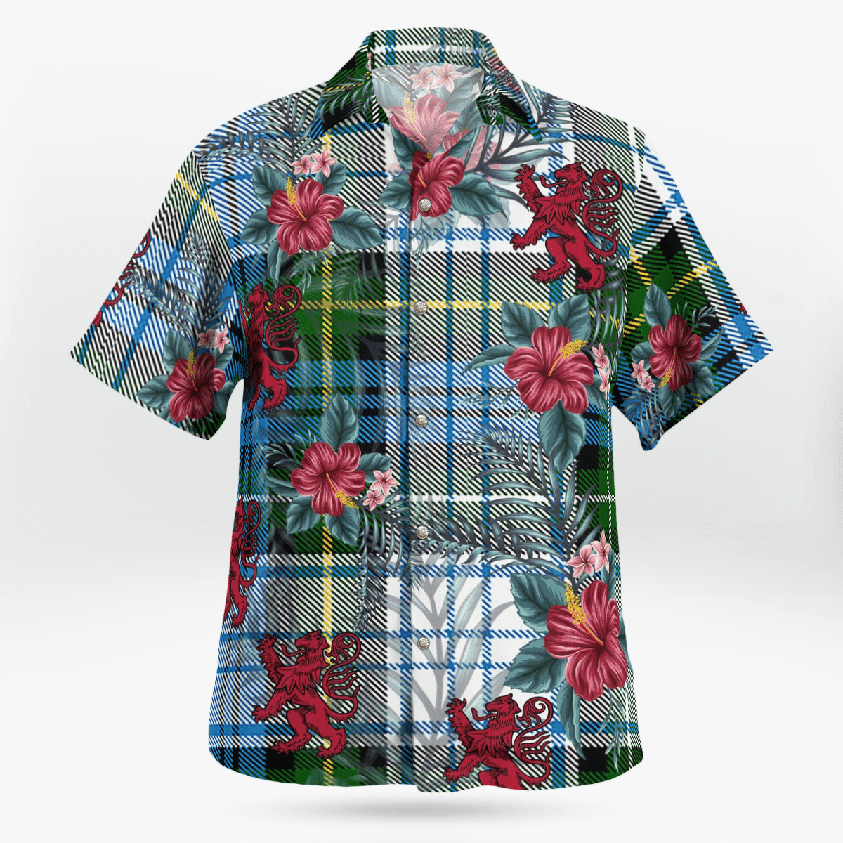 Clan Campbell Dress Tartan Scottish Lion Hawaiian Shirt ME65 Campbell Dress Tartan Tartan Hawaii Shirt   