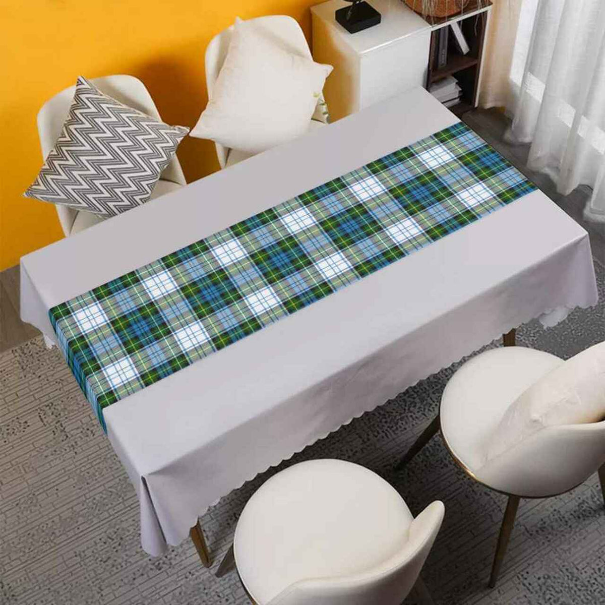 Clan Campbell Dress Tartan Table Runner Cotton CQ13 Campbell Dress Tartan Tartan Table Runner   