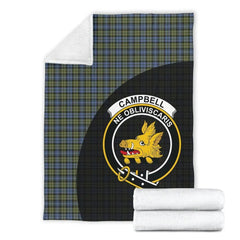 Clan Campbell Faded Tartan Crest Blanket Wave Style TV71 Clan Campbell Tartan Today   