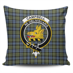 Clan Campbell Faded Tartan Crest Pillow Cover MM36 Clan Campbell Tartan Today   