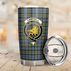 Clan Campbell Faded Tartan Crest Tumbler IO59 Clan Campbell Tartan Today   