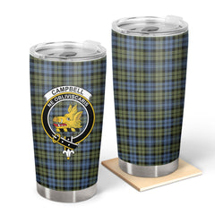 Clan Campbell Faded Tartan Crest Tumbler IO59 Clan Campbell Tartan Today   