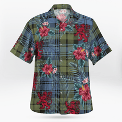 Clan Campbell Faded Tartan Scottish Lion Hawaiian Shirt DY37 Campbell Faded Tartan Tartan Hawaii Shirt   