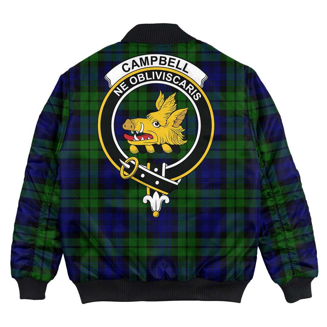 Clan Campbell Modern Tartan Crest Bomber Jacket LD47 Campbell Modern Tartan Tartan Bomber Jacket   