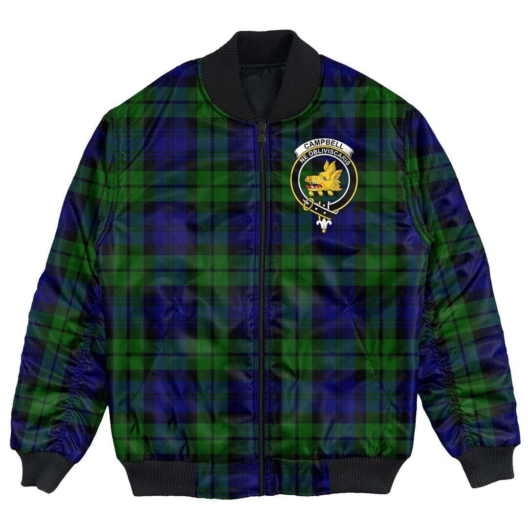 Clan Campbell Modern Tartan Crest Bomber Jacket LD47 Campbell Modern Tartan Tartan Bomber Jacket   