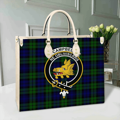 Clan Campbell Modern Tartan Crest Leather Bag NJ54 Clan Campbell Tartan Today   