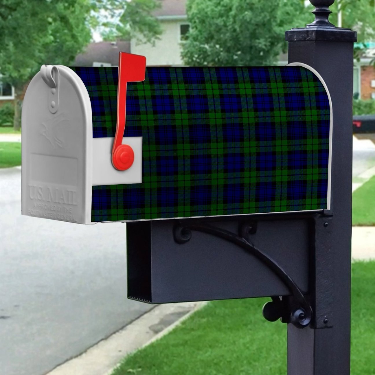 Clan Campbell Modern Tartan Crest Mailbox KZ37 Clan Campbell Tartan Today   