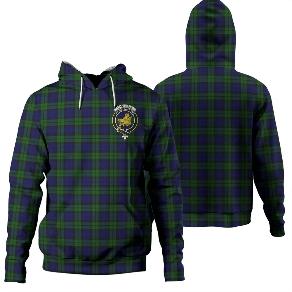 Clan Campbell Modern Tartan Hoodie Crest MO3XVEDD-1 Campbell Modern Tartan Hoodies   