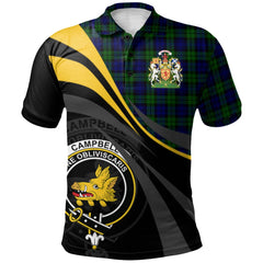 Clan Campbell Modern Tartan Polo Shirt - Royal Coat Of Arms Style II11 Campbell Modern Tartan Tartan Polo   