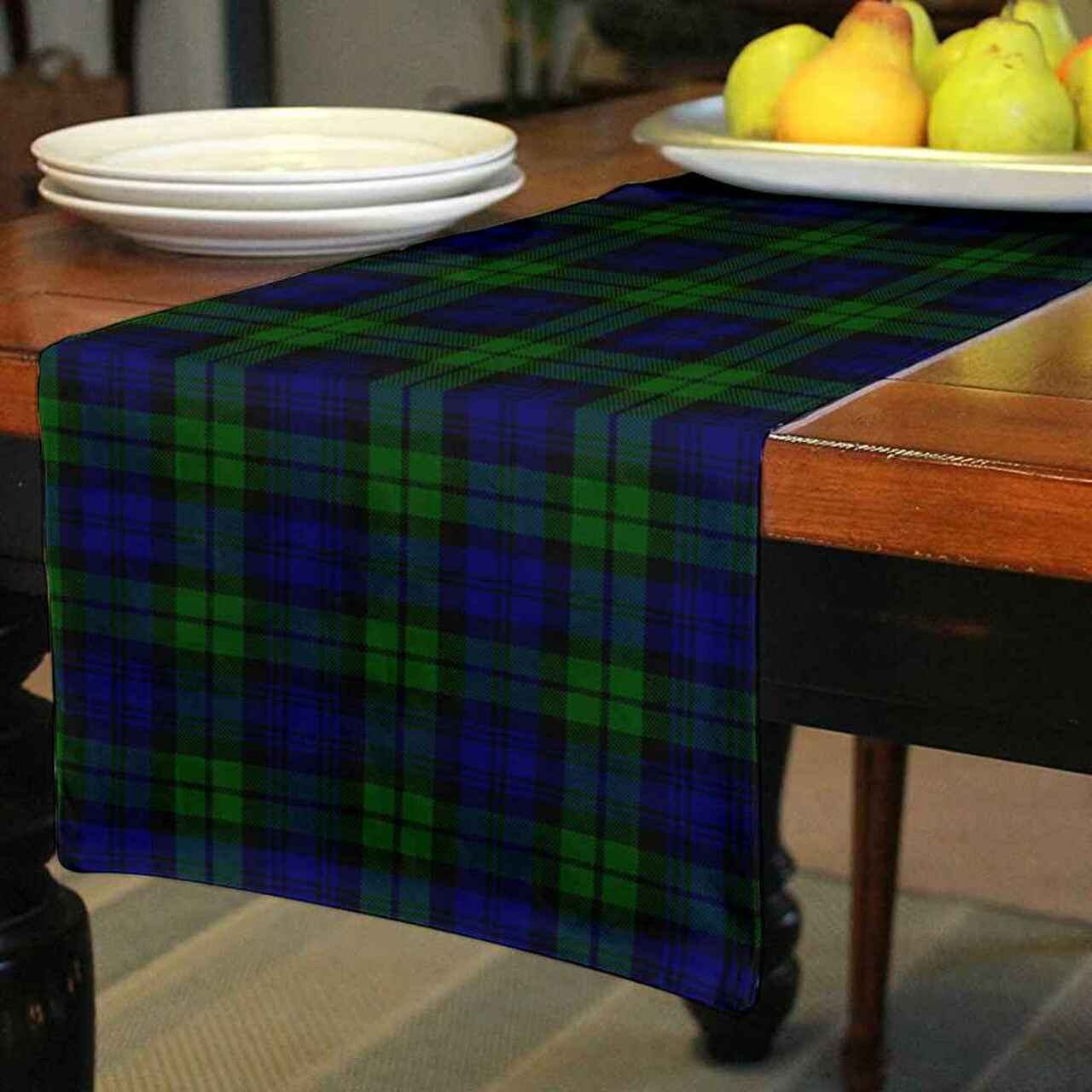 Clan Campbell Modern Tartan Table Runner Cotton YB53 Campbell Modern Tartan Tartan Table Runner   