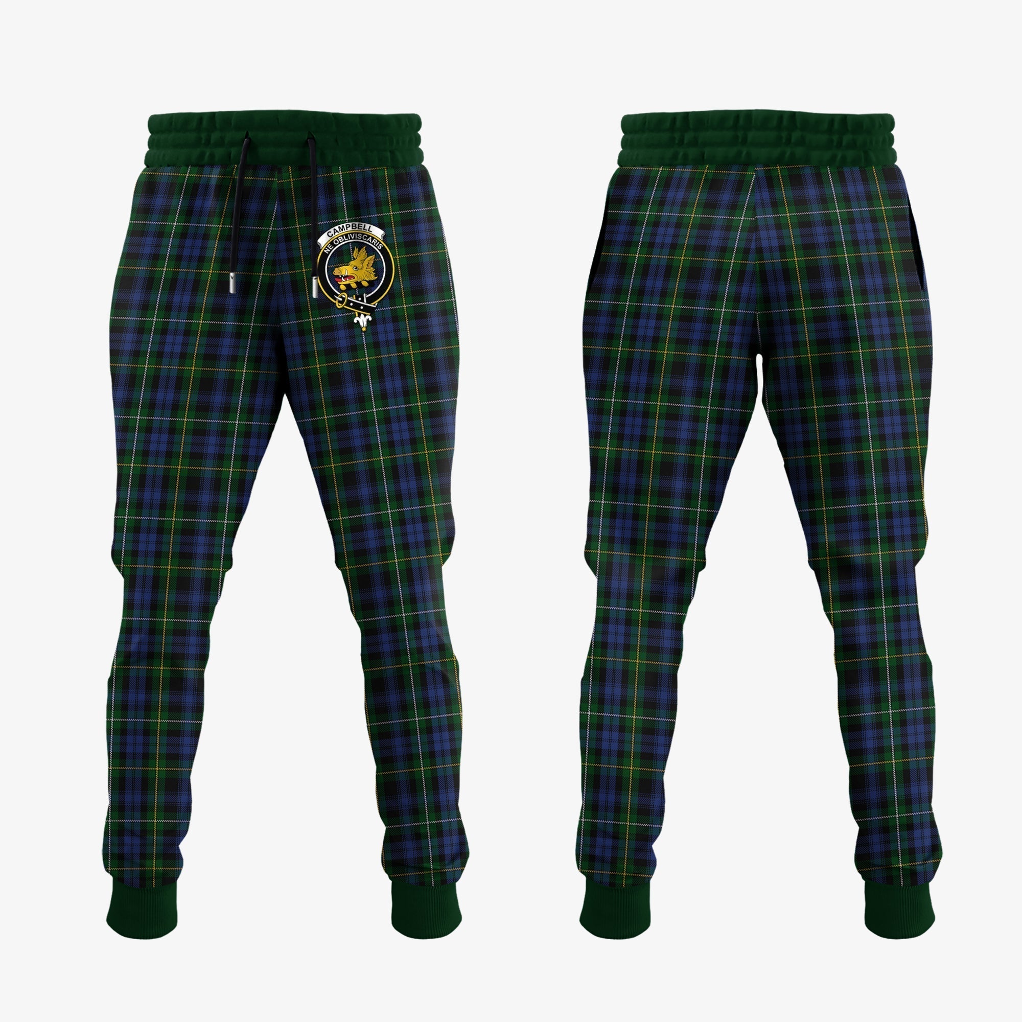 Clan Campbell Of Argyll 01 Tartan Crest Jogger Sweatpants QO72 Clan Campbell Tartan Today   