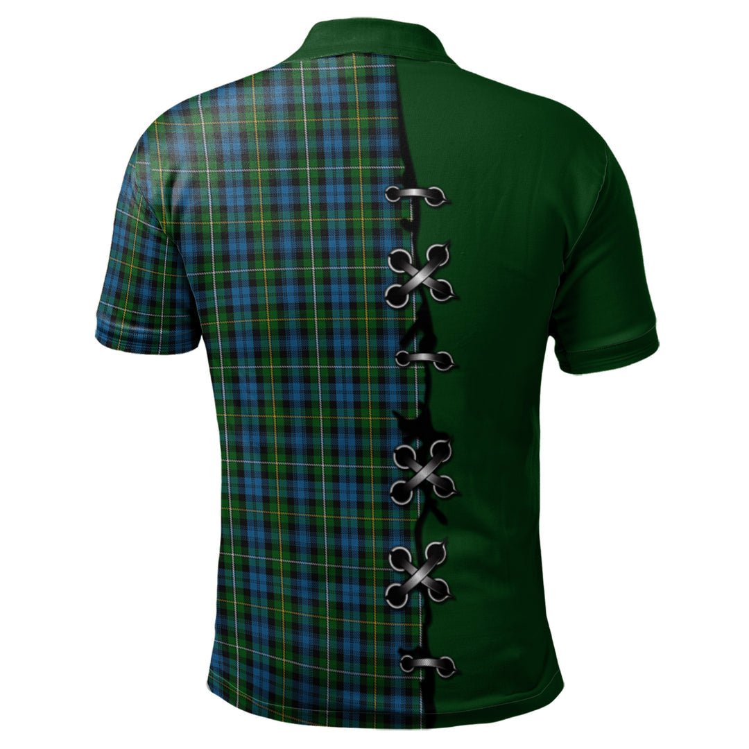 Clan Campbell of Argyll 02 Tartan Polo Shirt - Lion Rampant And Celtic Thistle Style DL35 Campbell of Argyll 02 Tartan Tartan Polo   