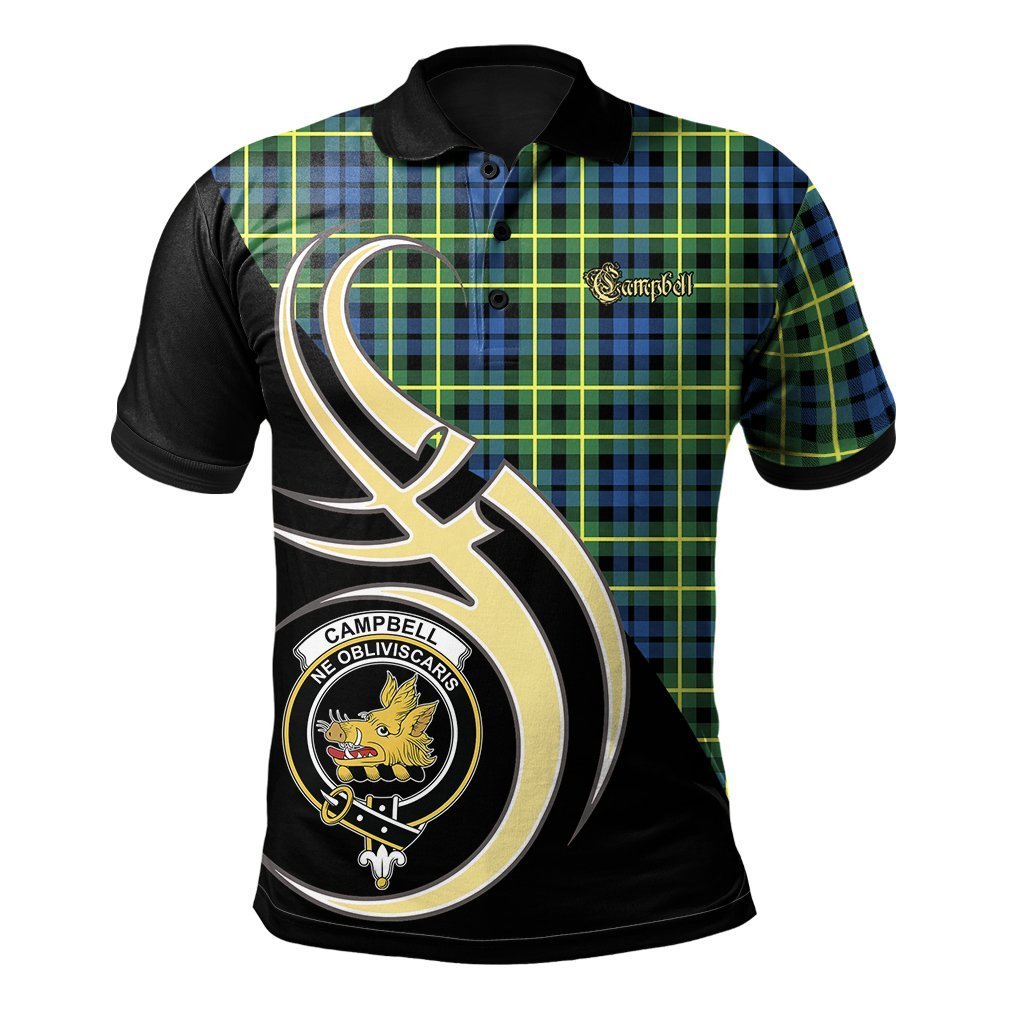 Clan Campbell of Breadalbane Ancient Tartan Polo Shirt - Believe In Me Style IW90 Campbell of Breadalbane Ancient Tartan Tartan Polo   