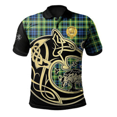 Clan Campbell of Breadalbane Ancient Tartan Polo Shirt Viking Wolf ET17 Campbell of Breadalbane Ancient Tartan Tartan Polo   