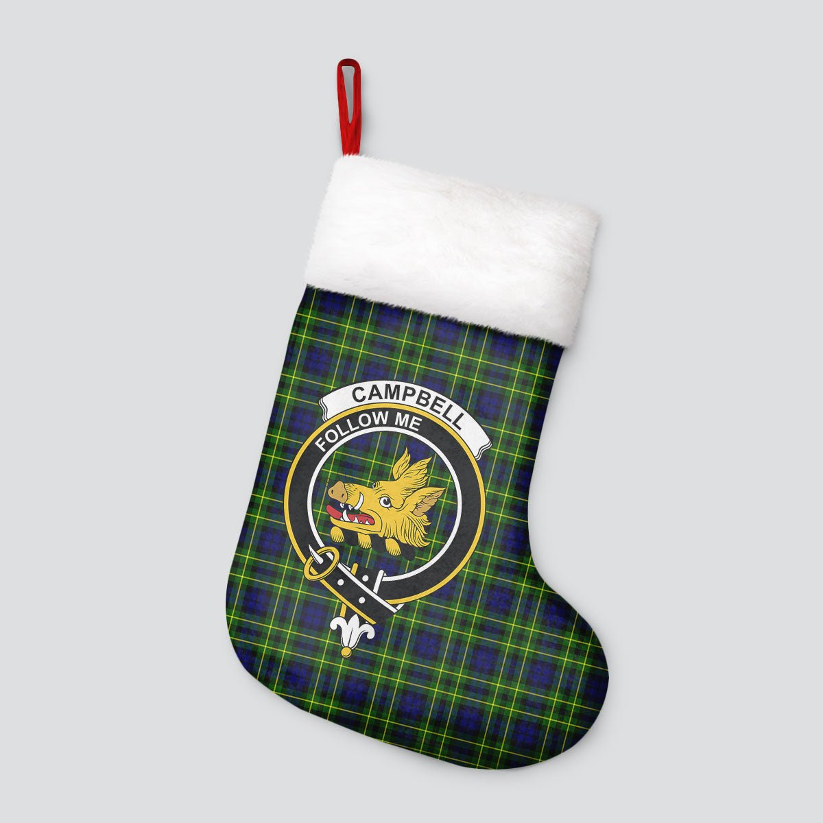 Clan Campbell of Breadalbane Modern Tartan Crest Christmas Stocking RL86 Campbell of Breadalbane Modern Tartan Tartan Stocking   