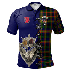 Clan Clelland Modern Tartan Polo Shirt - Lion Rampant And Celtic Thistle Style XK98 Clelland Modern Tartan Tartan Polo   