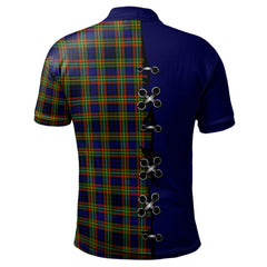 Clan Clelland Modern Tartan Polo Shirt - Lion Rampant And Celtic Thistle Style XK98 Clelland Modern Tartan Tartan Polo   