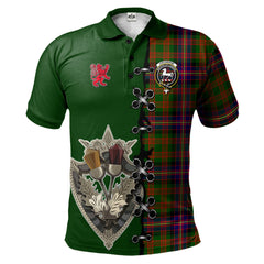 Clan Cochrane Modern Tartan Polo Shirt - Lion Rampant And Celtic Thistle Style XA56 Cochrane Modern Tartan Tartan Polo   