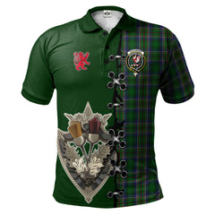 Clan Cockburn Tartan Polo Shirt - Lion Rampant And Celtic Thistle Style XY76 Cockburn Tartan Tartan Polo   