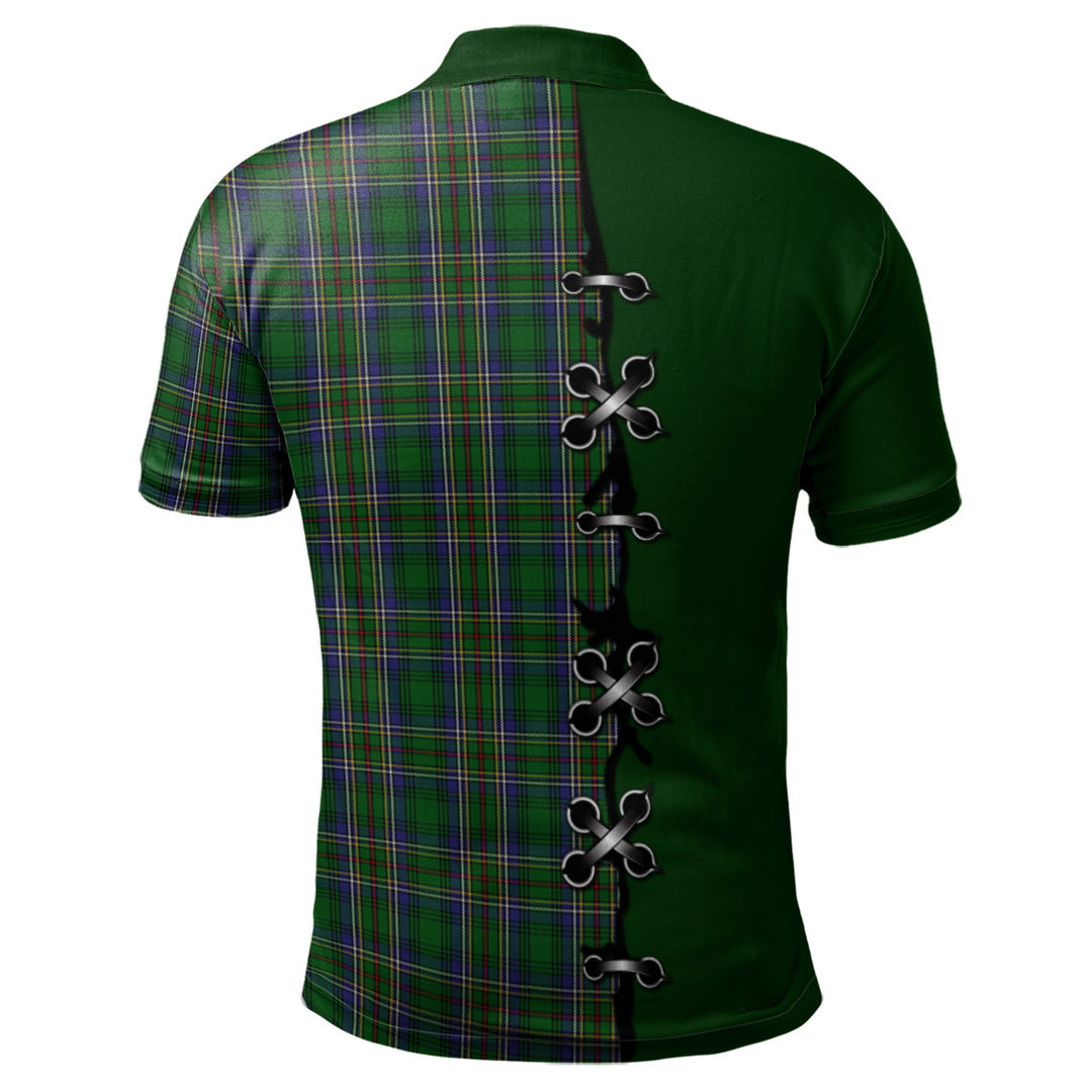 Clan Cockburn Tartan Polo Shirt - Lion Rampant And Celtic Thistle Style XY76 Cockburn Tartan Tartan Polo   