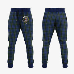 Clan Cockburn Blue Tartan Crest Jogger Sweatpants PK51 Clan Cockburn Tartan Today   