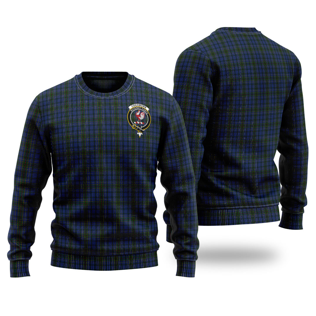 Clan Cockburn Blue Tartan Christmas Ugly Sweater FA73 Cockburn Blue Tartan Tartan Sweater   