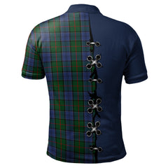 Clan Colquhoun Tartan Polo Shirt - Lion Rampant And Celtic Thistle Style AM37 Colquhoun Tartan Tartan Polo   