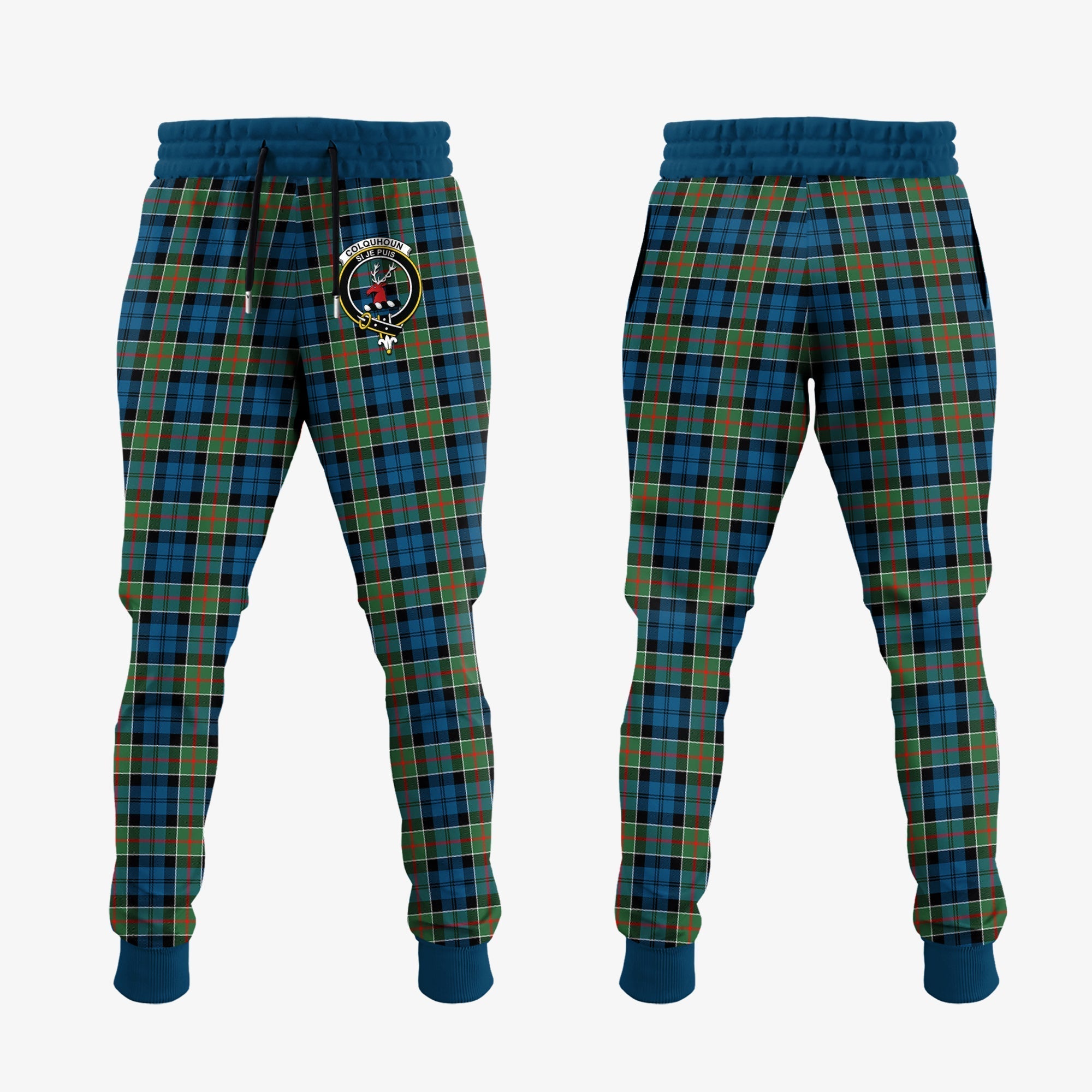 Clan Colquhoun Ancient Tartan Crest Jogger Sweatpants CJ11 Clan Colquhoun Tartan Today   