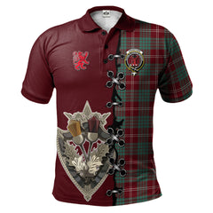 Clan Crawford Modern Tartan Polo Shirt - Lion Rampant And Celtic Thistle Style TX12 Crawford Modern Tartan Tartan Polo   