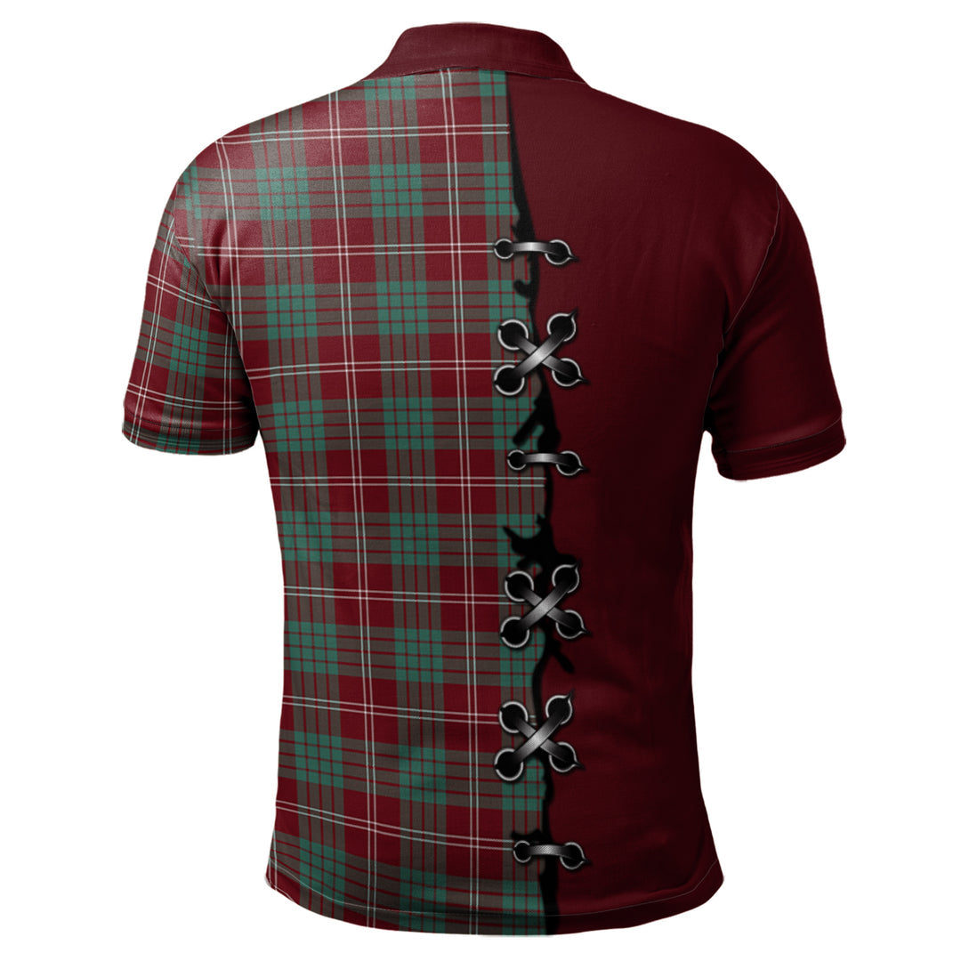 Clan Crawford Modern Tartan Polo Shirt - Lion Rampant And Celtic Thistle Style TX12 Crawford Modern Tartan Tartan Polo   