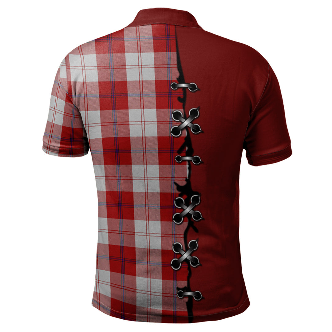 Clan Cunningham Dress Tartan Polo Shirt - Lion Rampant And Celtic Thistle Style QT35 Cunningham Dress Tartan Tartan Polo   