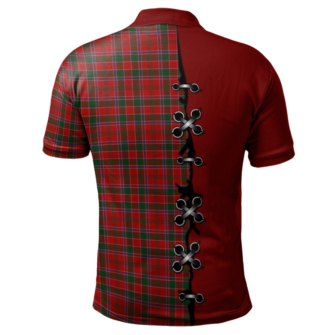 Clan Dalziel Tartan Polo Shirt - Lion Rampant And Celtic Thistle Style AW66 Dalziel Tartan Tartan Polo   