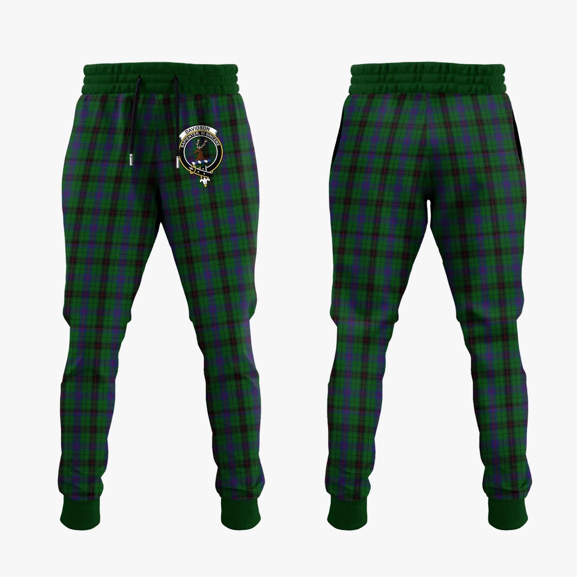 Clan Davidson Tartan Crest Jogger Sweatpants XI20 Clan Davidson Tartan Today   