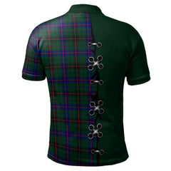 Clan Davidson Modern Tartan Polo Shirt - Lion Rampant And Celtic Thistle Style CH29 Davidson Modern Tartan Tartan Polo   