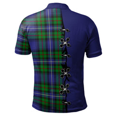 Clan Donnachaidh Tartan Polo Shirt - Lion Rampant And Celtic Thistle Style QW82 Donnachaidh Tartan Tartan Polo   