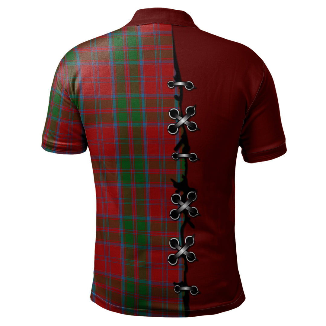 Clan Drummond Tartan Polo Shirt - Lion Rampant And Celtic Thistle Style RM16 Drummond Tartan Tartan Polo   