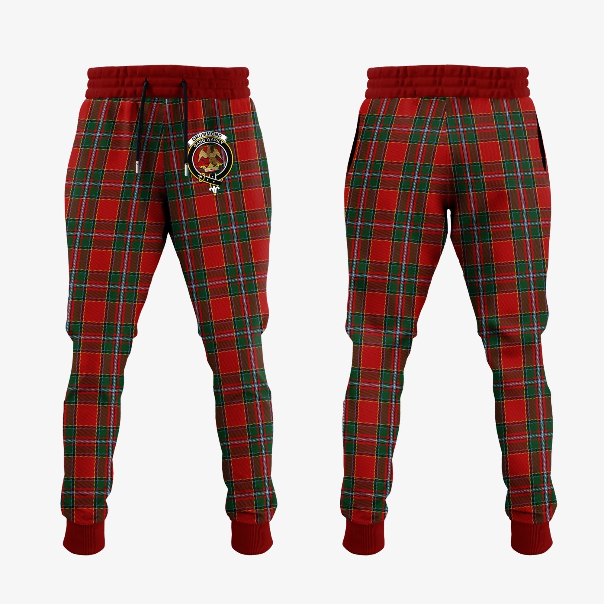 Clan Drummond Ancient Tartan Crest Jogger Sweatpants RT47 Clan Drummond Tartan Today   