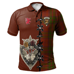 Clan Drummond Tartan Polo Shirt - Lion Rampant And Celtic Thistle Style QY50 Drummond Tartan Tartan Polo   